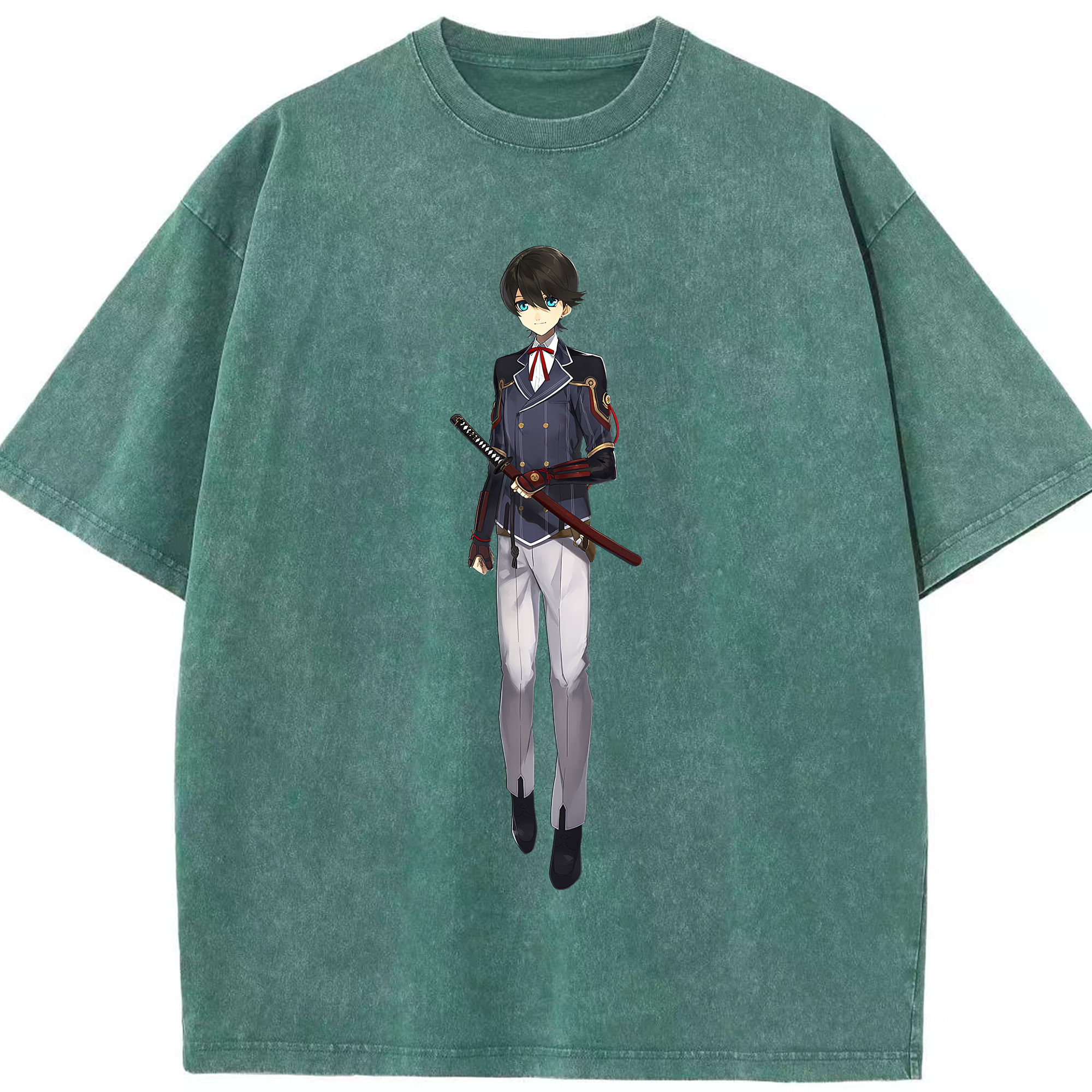 （画像用） 刀剣乱舞 Touken Ranbu 綿100% ヴィンテージ風 半袖Tシャツ（フロントプリント）